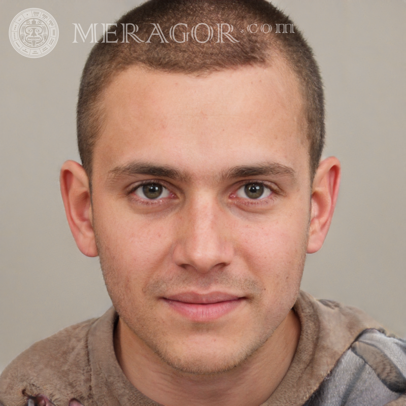 Gesichter von Jungs 27 Jahre alt mit kurzen Haaren Gesichter von Jungs Europäer Russen Gesichter, Porträts