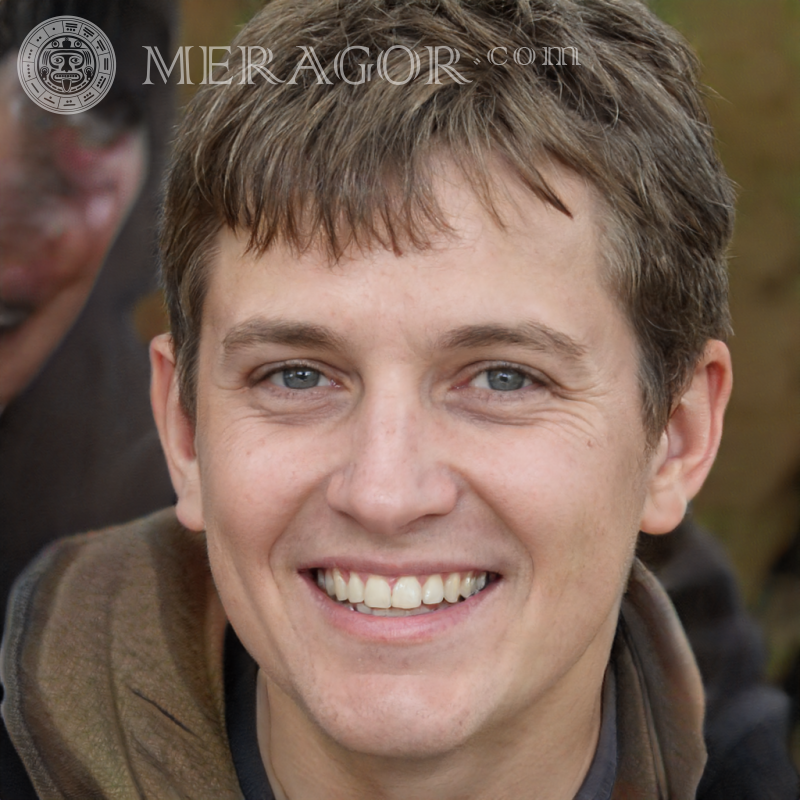Foto von einem glücklichen Kerl für dein Profilbild Gesichter von Jungs Europäer Russen Gesichter, Porträts