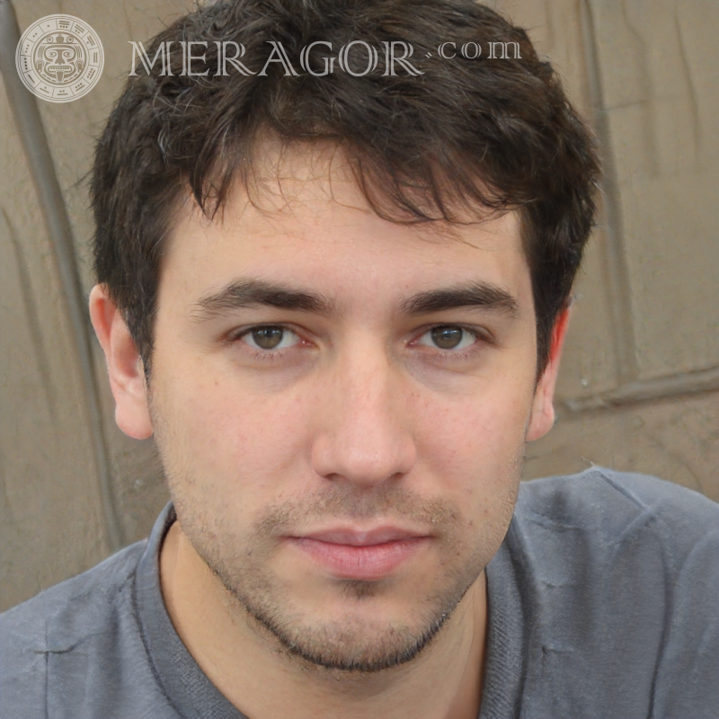 Photo of a gloomy guy for profile picture Faces of guys Europeans Russians Faces, portraits