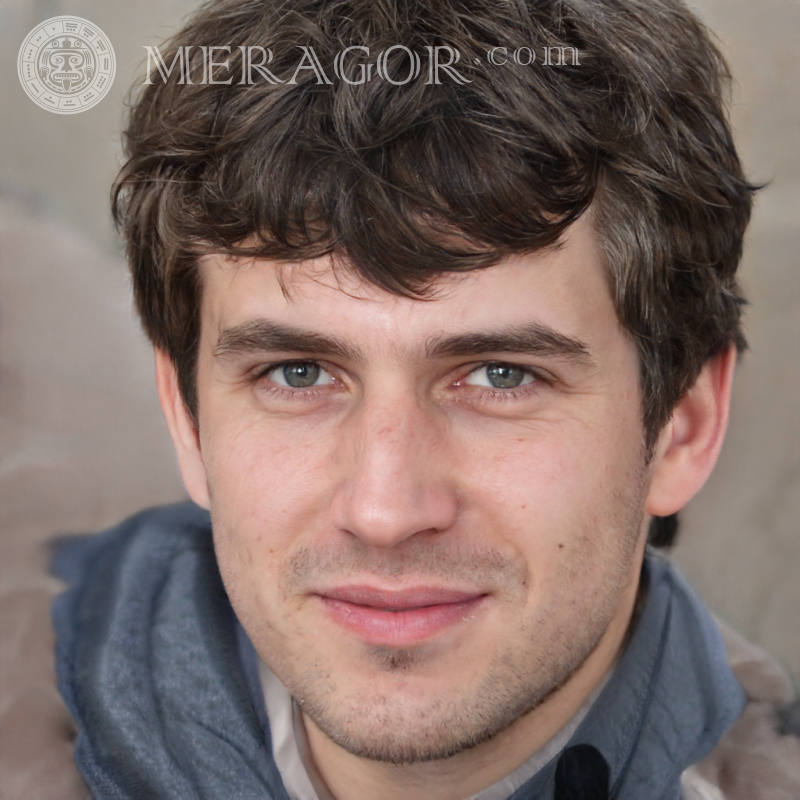Photo un mec de 30 ans | 3 Visages de jeunes hommes Européens Russes Visages, portraits