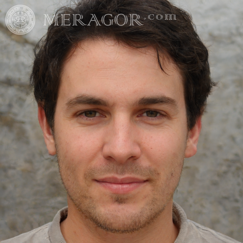 Handsome face of a guy with black hair Faces of guys Europeans Russians Faces, portraits