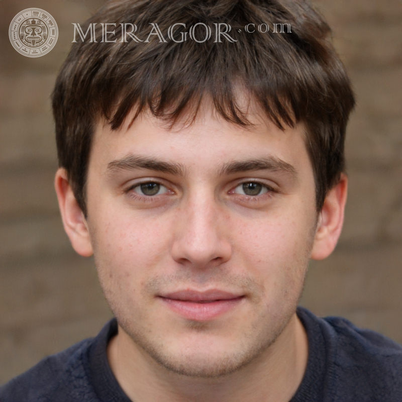 Foto de un chico guapo de 22 años. Rostros de chicos Europeos Rusos Caras, retratos