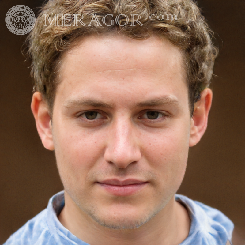 Photo of a guy 23 years old curly Faces of guys Europeans Russians Faces, portraits