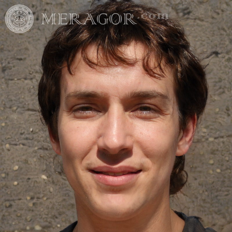 Foto von einem 28-jährigen Mann, erstellt von einem neuronalen Netzwerk Gesichter von Jungs Europäer Russen Gesichter, Porträts