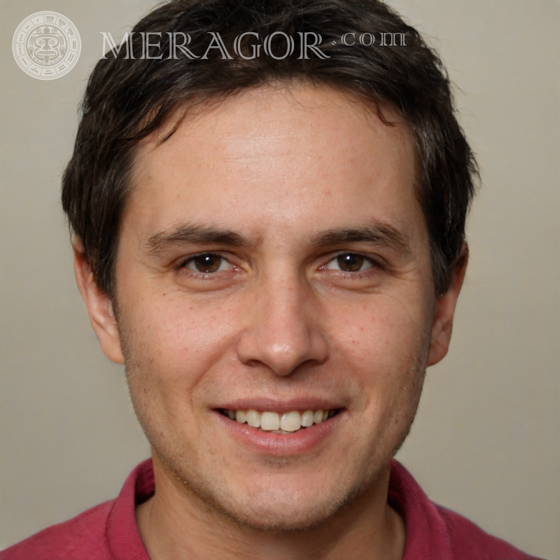 Portrait un mec brune sur un avatar téléchargement gratuit Visages de jeunes hommes Européens Russes Visages, portraits