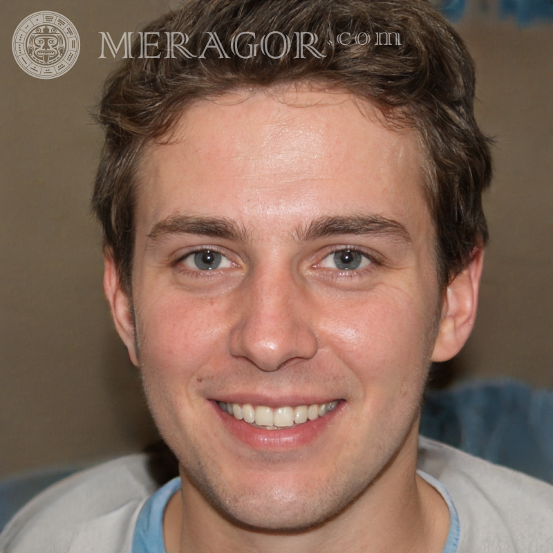 Portrait of a guy on an avatar for a chat Faces of guys Europeans Russians Faces, portraits