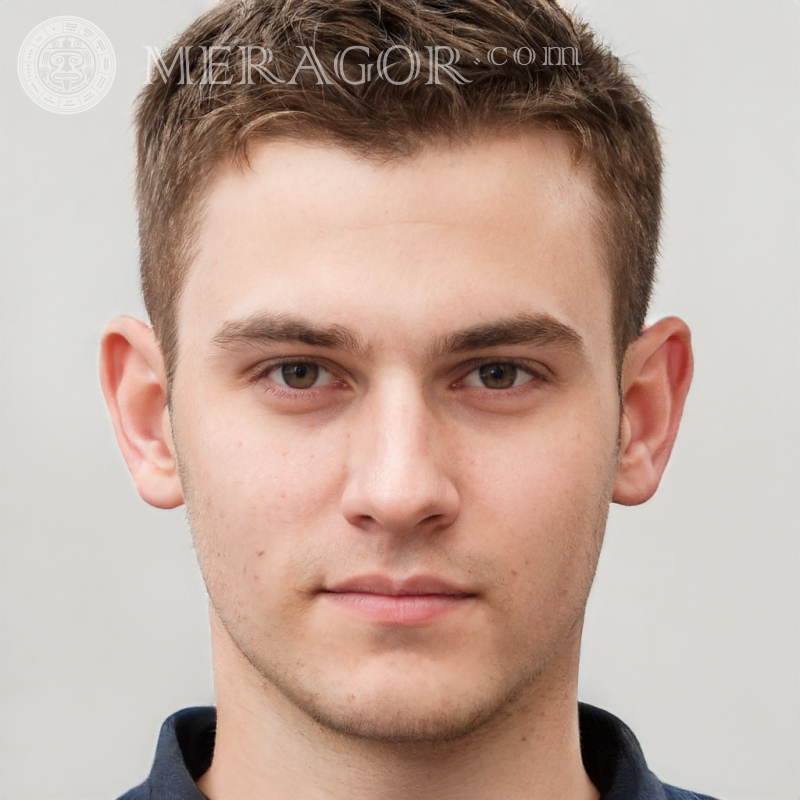 Foto von einem 19 Jahre alten Mann ohne Anmeldung Gesichter von Jungs Europäer Russen Gesichter, Porträts