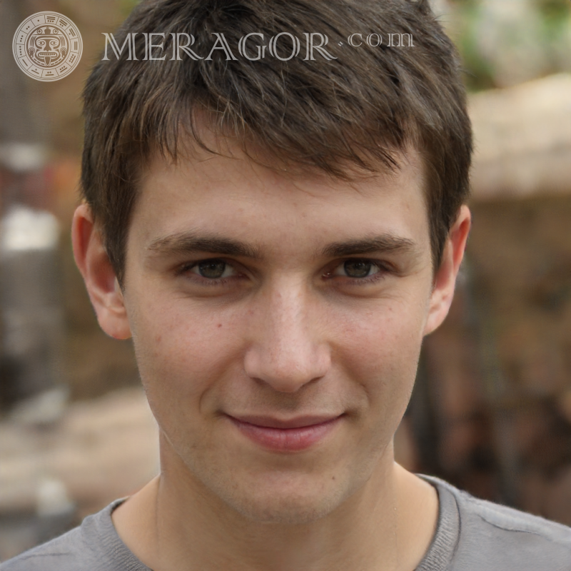 Foto de um cara de 18 anos na foto do perfil Rostos de rapazes Europeus Russos Pessoa, retratos