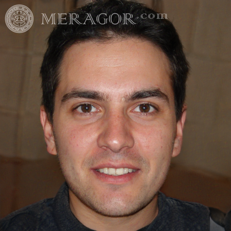 O rosto do cara no avatar de 200 por 200 pixels Rostos de rapazes Europeus Russos Pessoa, retratos