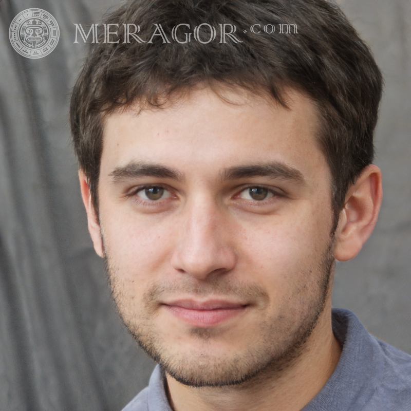 Foto de um cara de 28 anos em uma apólice de seguro Rostos de rapazes Europeus Russos Pessoa, retratos
