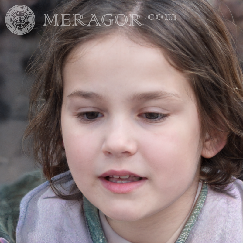Le visage une fille russe 50 par 50 pixels Visages de petites filles Européens Russes Visages, portraits