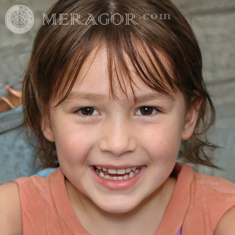 Das Gesicht eines einfachen russischen Mädchens Gesichter von kleinen Mädchen Europäer Russen Gesichter, Porträts