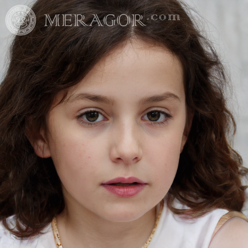 Gesicht eines 12-jährigen Mädchens Gesichter von kleinen Mädchen Europäer Russen Gesichter, Porträts