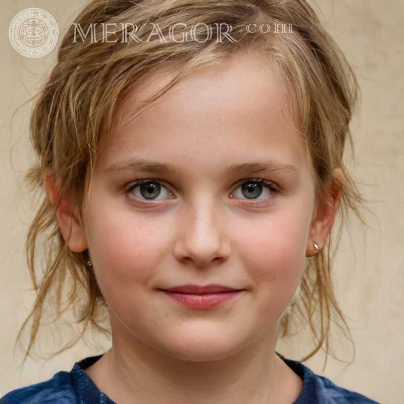 Little girl's face on Vkontakte cover Faces of small girls Europeans Russians Faces, portraits