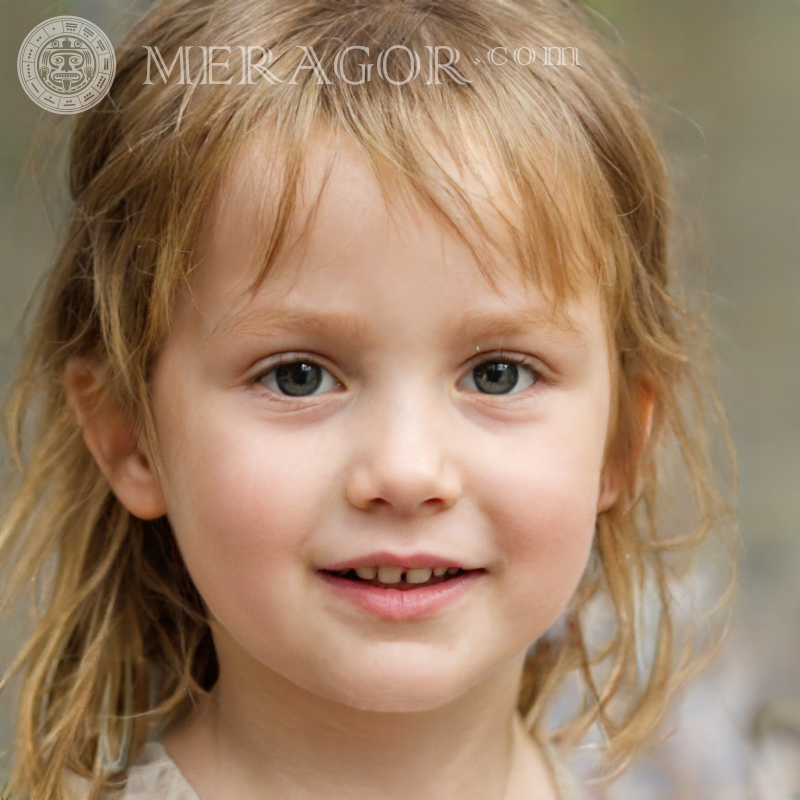 Kleines Mädchengesicht schön Gesichter von kleinen Mädchen Europäer Russen Gesichter, Porträts