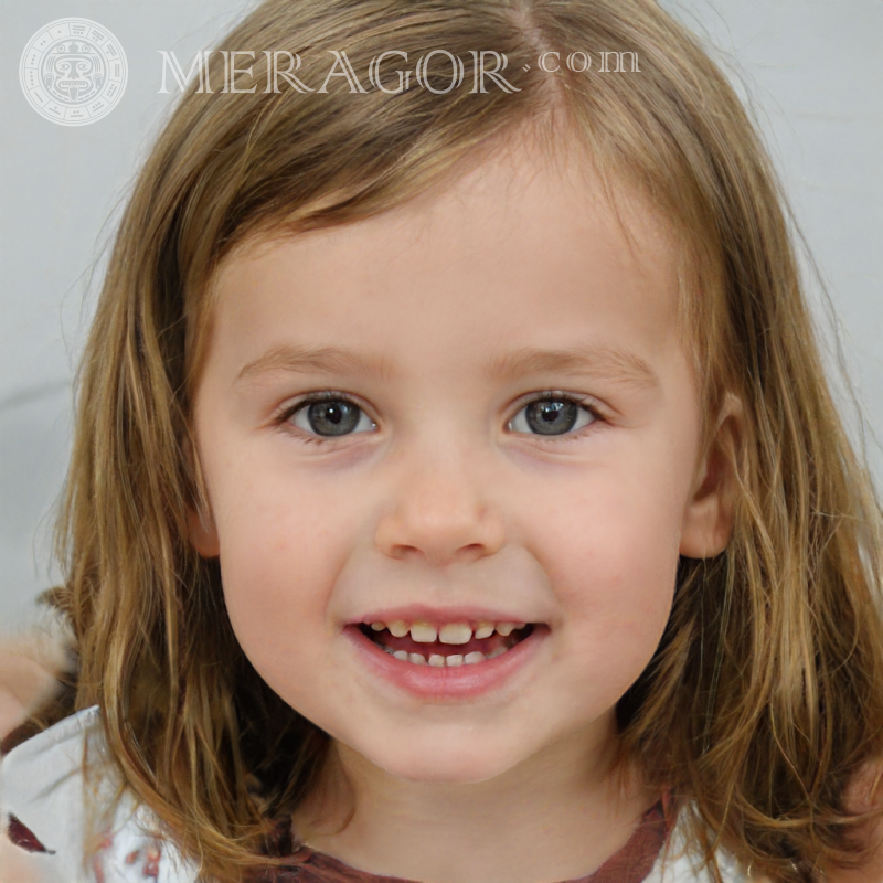 Cara de niña de gran tamaño Rostros de niñas pequeñas Europeos Rusos Caras, retratos