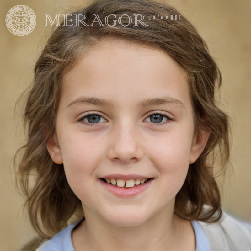 Foto eines kleinen Mädchens Bamble Gesichter von kleinen Mädchen Europäer Russen Gesichter, Porträts