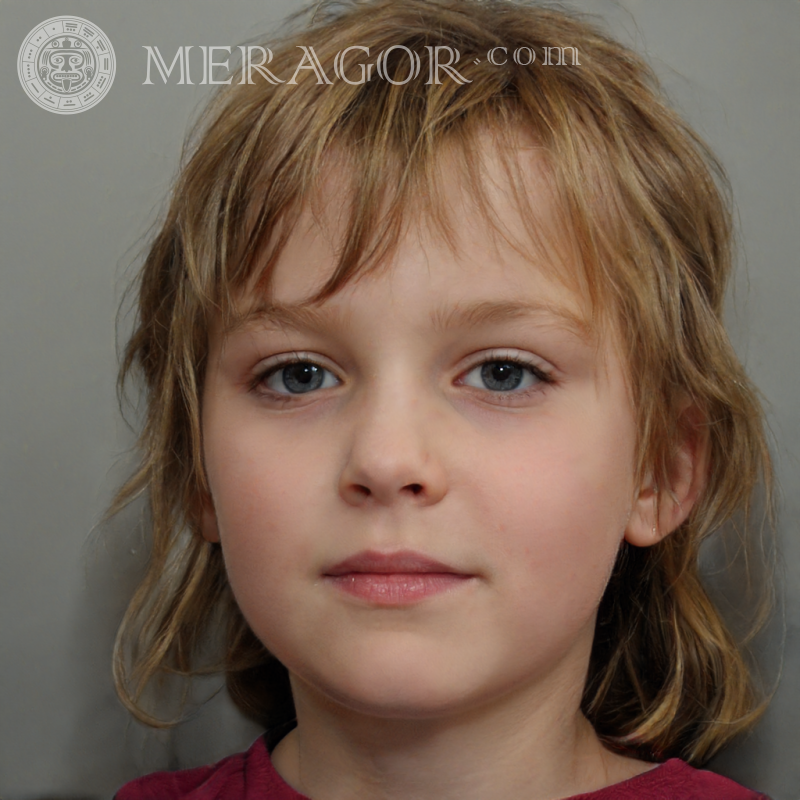 Foto eines kleinen russischen Mädchens Gesichter von kleinen Mädchen Europäer Russen Gesichter, Porträts