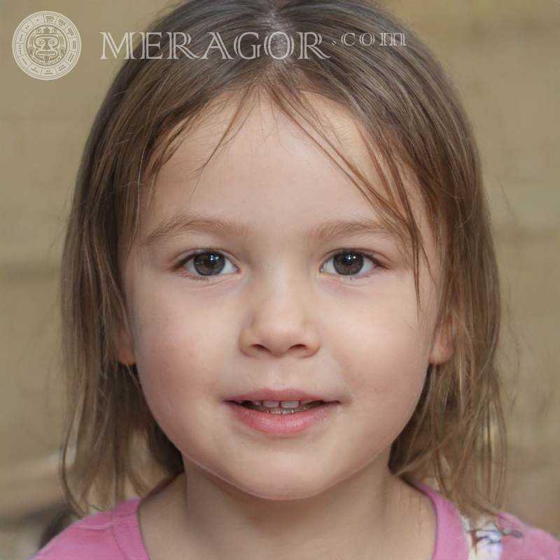 O rosto de uma garotinha europeia Rostos de meninas Europeus Russos Pessoa, retratos