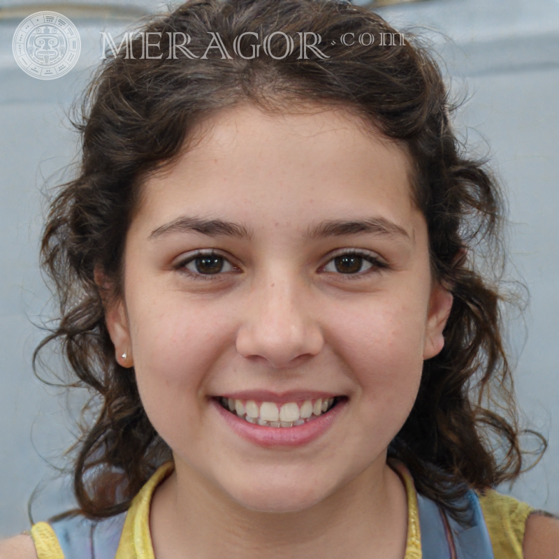 Mädchen 13 Jahre alt Gesichter von kleinen Mädchen Europäer Russen Gesichter, Porträts