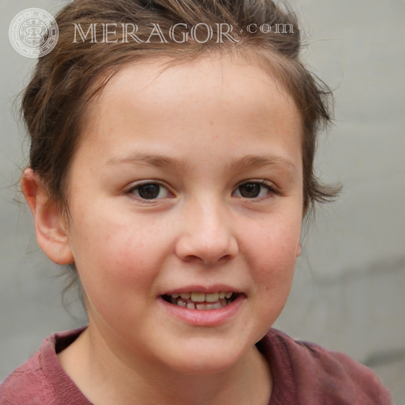 Cara de niña para registro de 5 años. Rostros de niñas pequeñas Europeos Rusos Caras, retratos