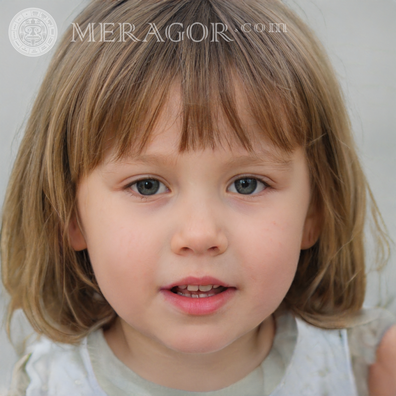 Retrato de rosto de menina de 2 anos Rostos de meninas Europeus Russos Pessoa, retratos
