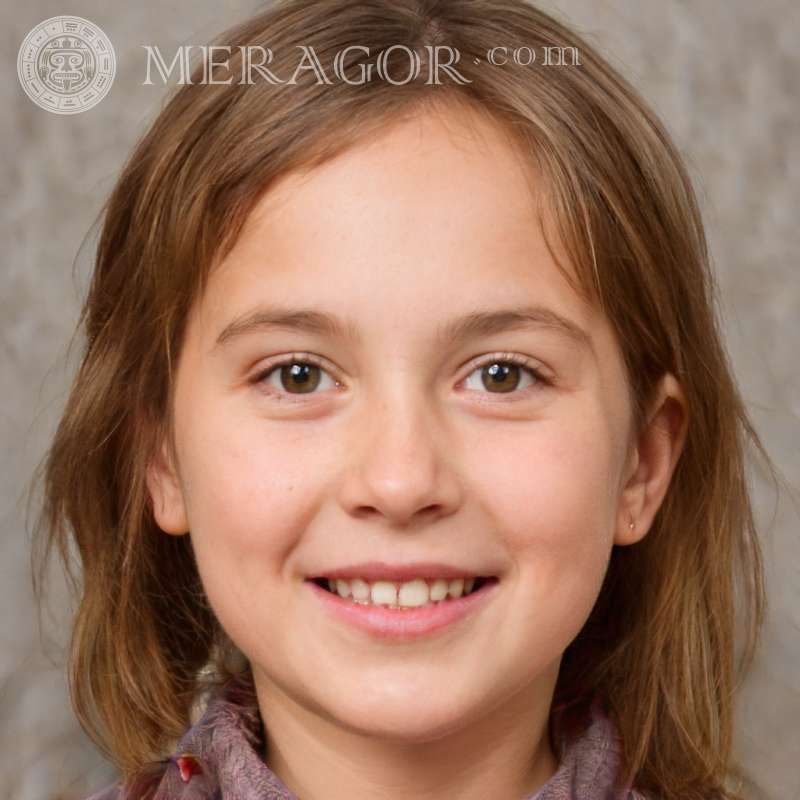 Photo de filles de 10 ans Visages de petites filles Européens Russes Visages, portraits