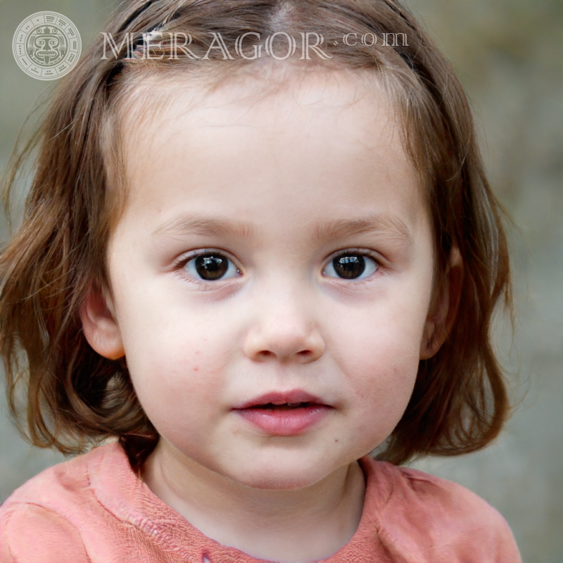 Das Gesicht eines kleinen Mädchens, wie man es schafft Gesichter von kleinen Mädchen Europäer Russen Gesichter, Porträts