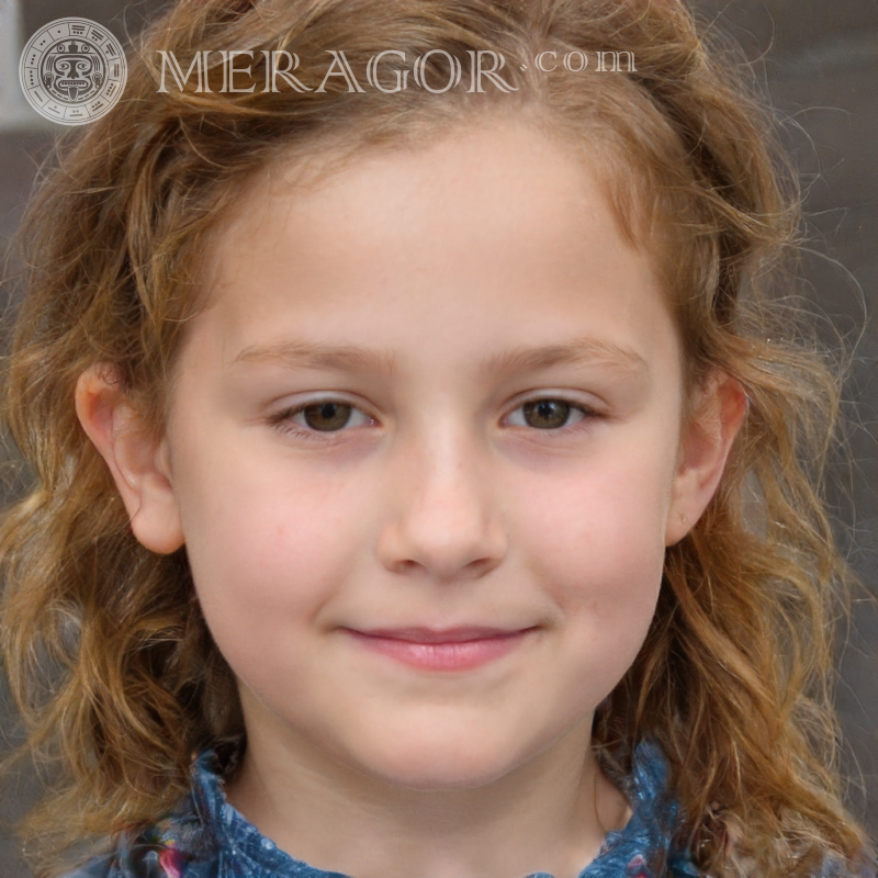 Das Gesicht eines guten Mädchens Gesichter von kleinen Mädchen Europäer Russen Gesichter, Porträts