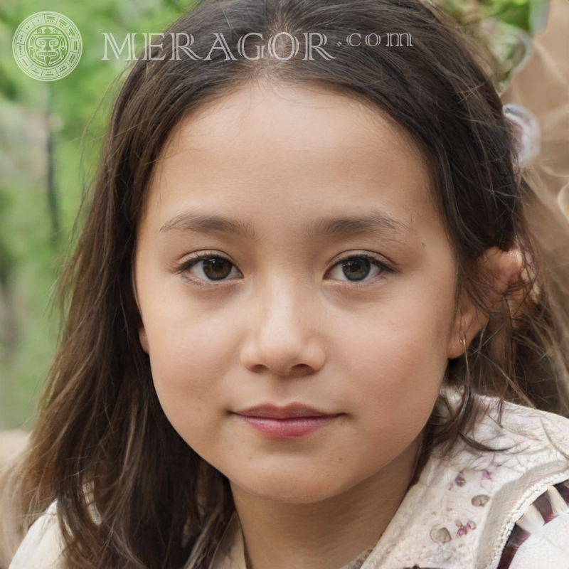 Niña japonesa Rostros de niñas pequeñas Europeos Rusos Caras, retratos
