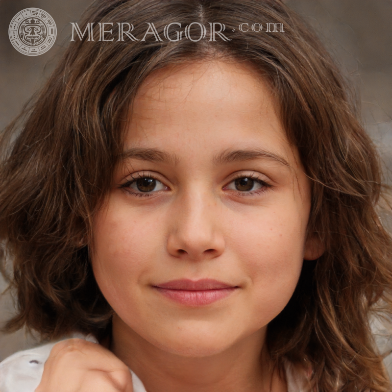 Chica 400 por 400 píxeles Rostros de niñas pequeñas Europeos Rusos Caras, retratos