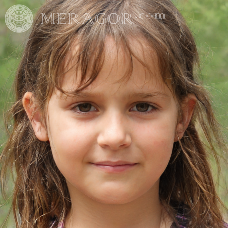 Little girl face without registration Faces of small girls Europeans Russians Small girls