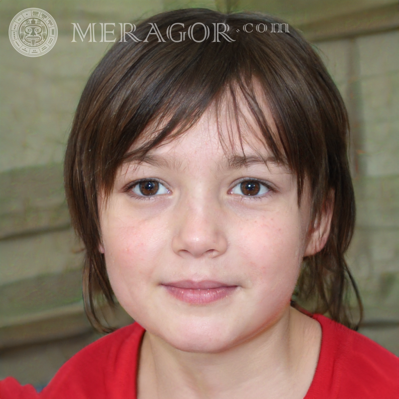 Gesicht eines kleinen Mädchens 8 Jahre alt herunterladen Gesichter von kleinen Mädchen Europäer Russen Maedchen