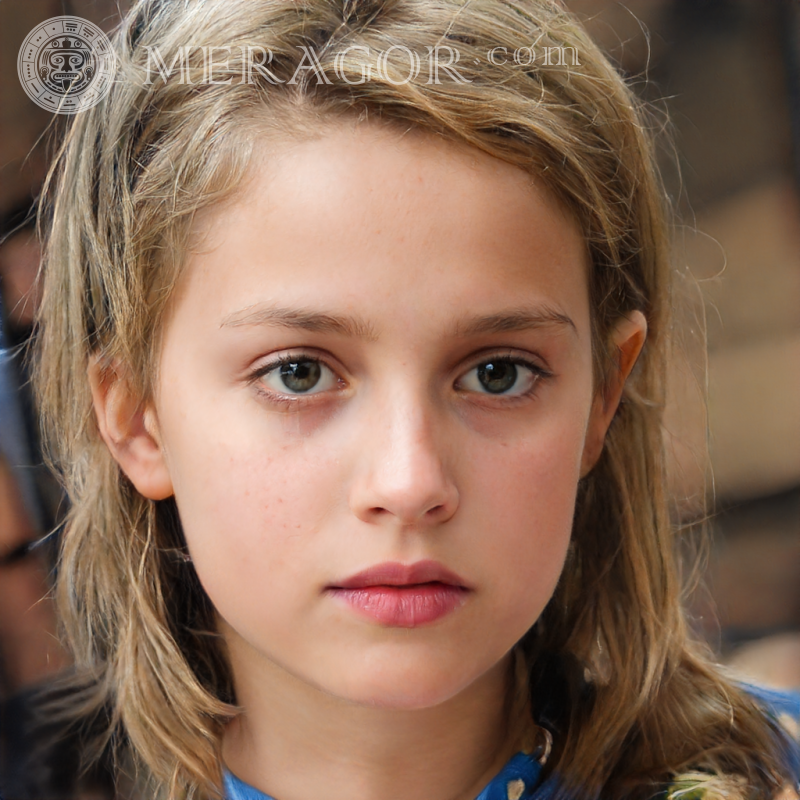 El rostro de una niña de 11 años. Rostros de niñas pequeñas Europeos Rusos Niñas