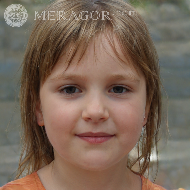 Gesichter von Mädchen auf dem Avatar am Telefon Gesichter von kleinen Mädchen Europäer Russen Maedchen
