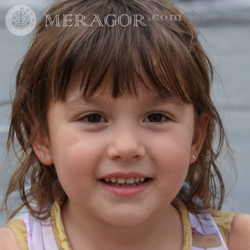 Foto de uma menina para um site de anúncios Rostos de meninas Europeus Russos Meninas