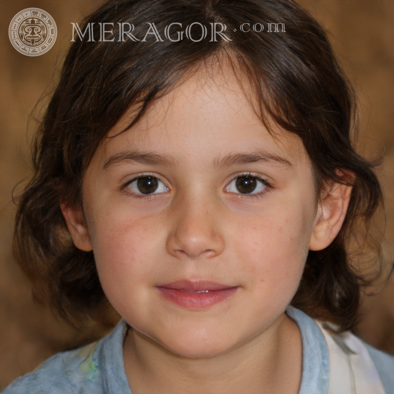Foto de cara de niña para autorización | 0 Rostros de niñas pequeñas Europeos Rusos Niñas
