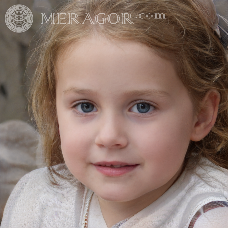 Little girl face photo for registration Faces of small girls Europeans Russians Small girls
