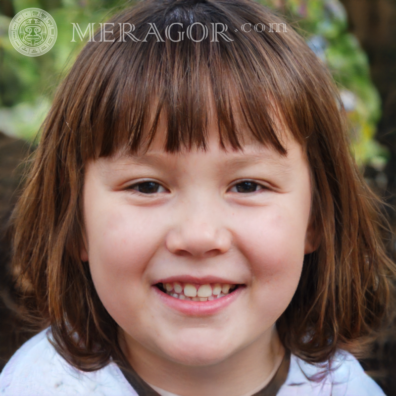 Foto do rosto de uma menina para o site Rostos de meninas Europeus Russos Meninas