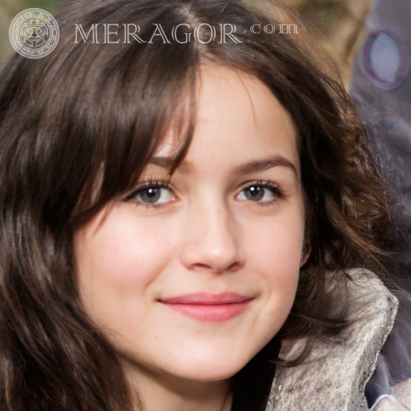 Photo of beautiful girls with dark hair Faces of small girls Europeans Russians Small girls