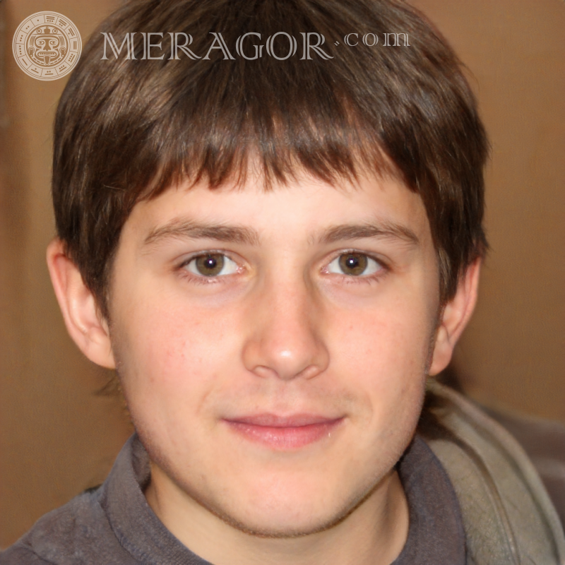 Laden Sie ein Foto vom Gesicht des Jungen herunter, um es zu erstellen Gesichter von Jungen Europäer Russen Ukrainer