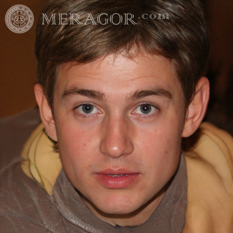 Descargar foto de perfil de foto de cara de chico simple Rostros de niños Europeos Rusos Ucranianos