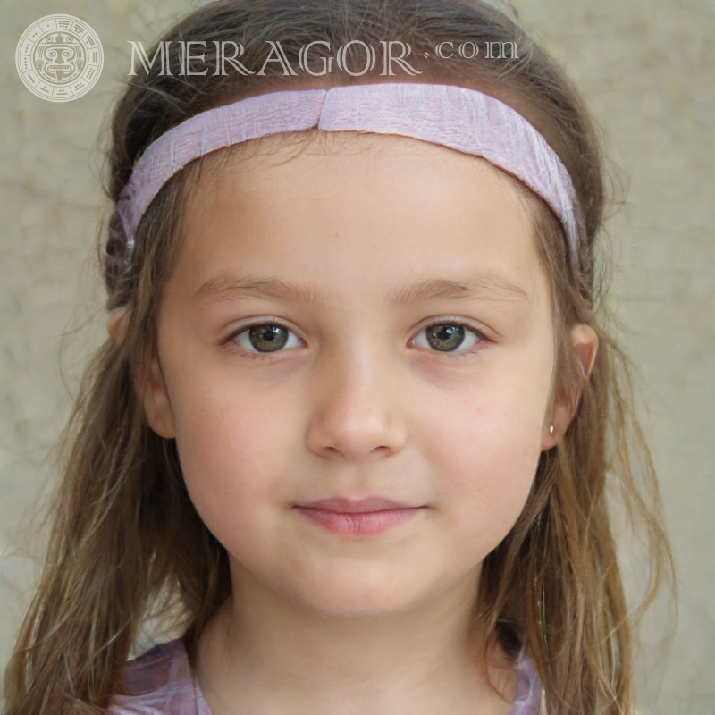 Facebook-Avatarfoto des kleinen Mädchens Gesichter von kleinen Mädchen Europäer Russen Maedchen