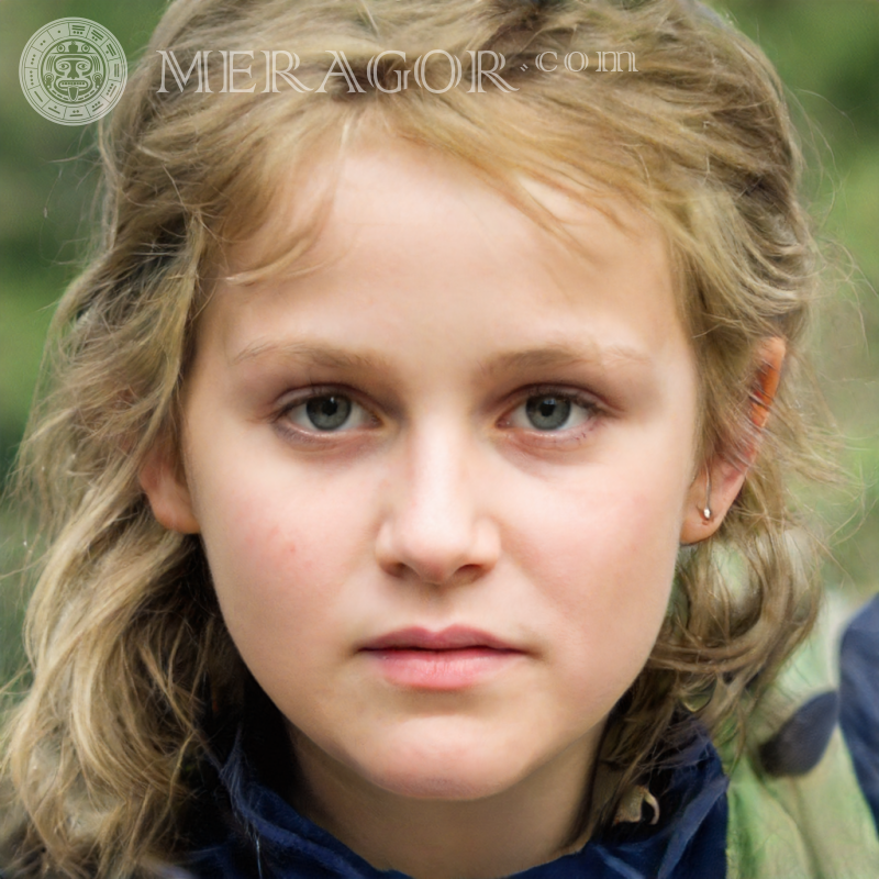 Little girl's face on whatsapp avatar Faces of small girls Europeans Russians Small girls