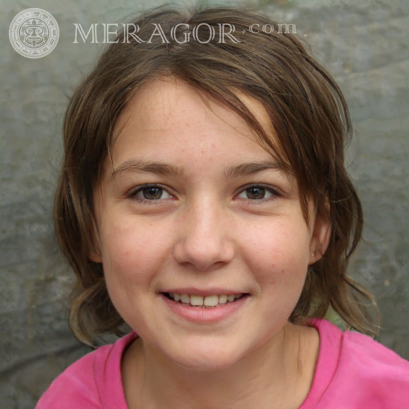 Cara de niña en el avatar de Instagram Rostros de niñas pequeñas Europeos Rusos Niñas