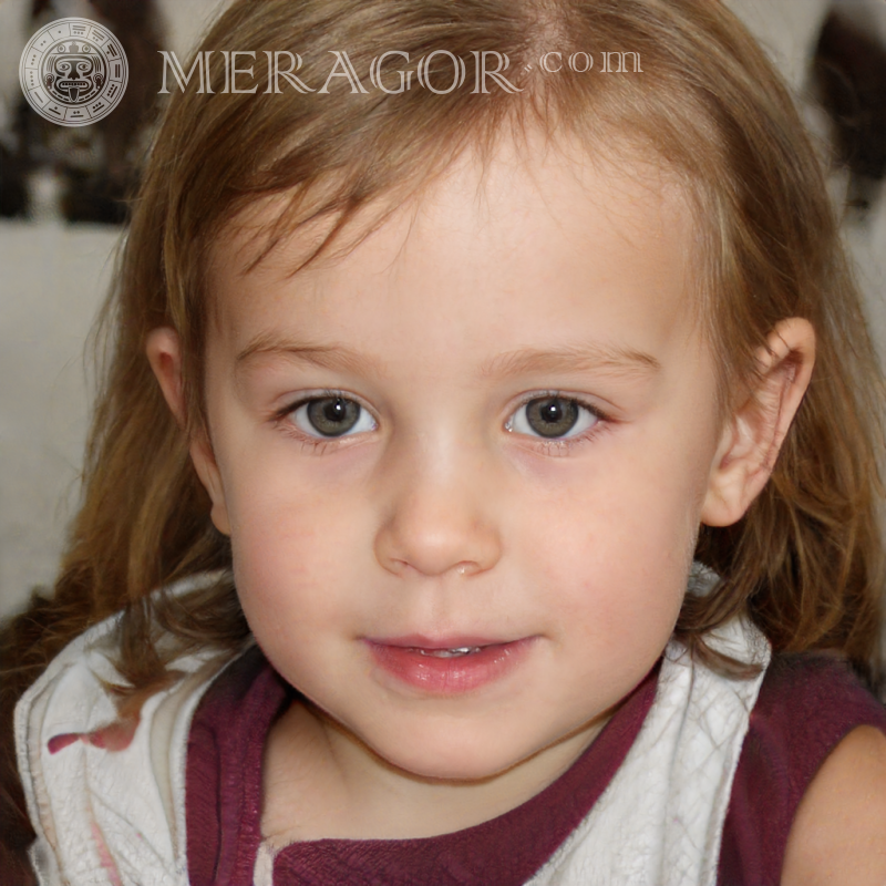Visage de petite fille sur avatar de Twitter Visages de petites filles Européens Russes Petites filles