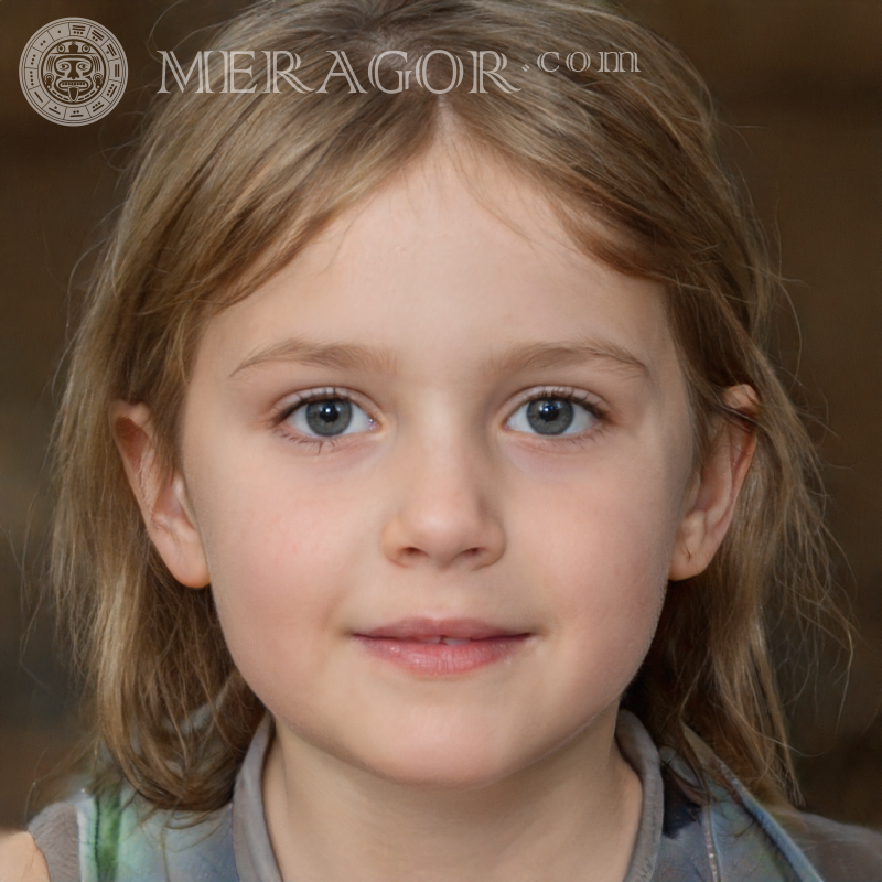 The face of a little girl photo on the avatar Faces of small girls Europeans Russians Small girls