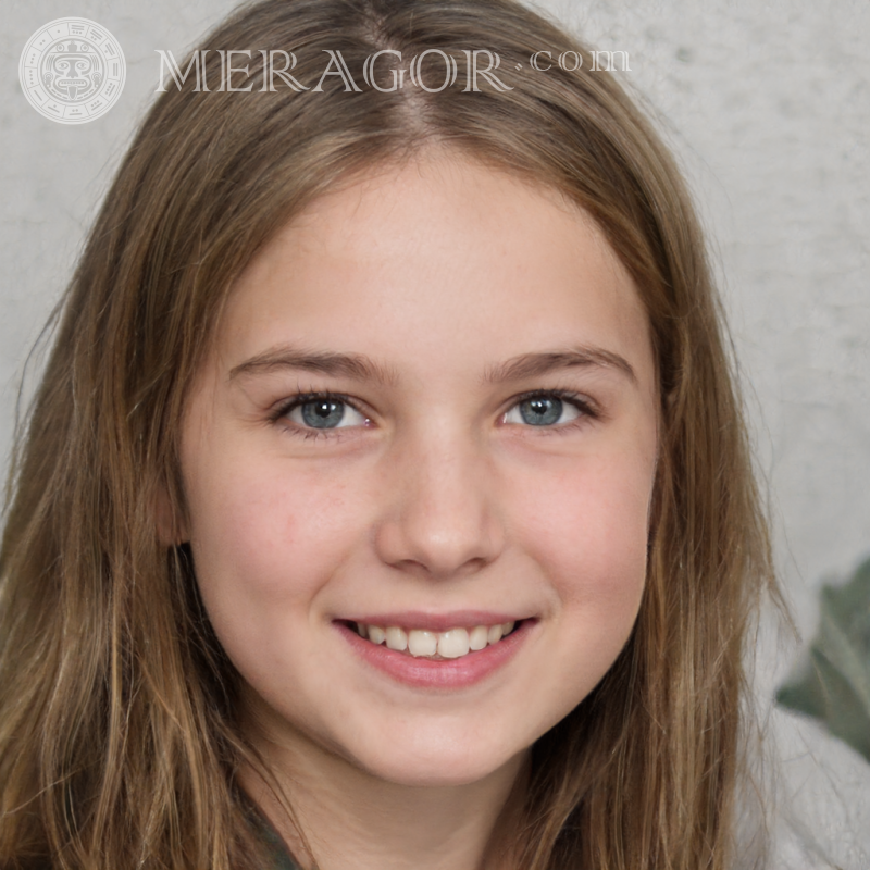 Foto eines Mädchens auf einem Avatar für das Spiel Gesichter von kleinen Mädchen Europäer Russen Maedchen