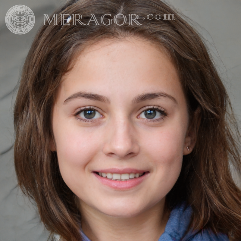 Das Gesicht des Mädchens auf dem Avatar | 1 Gesichter von kleinen Mädchen Europäer Russen Maedchen