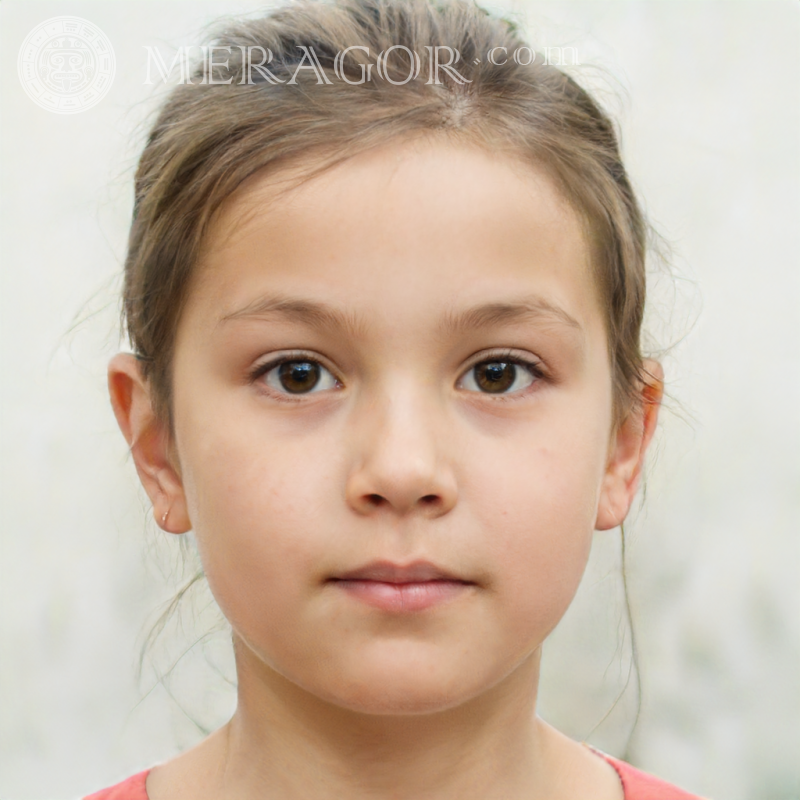Photo of beautiful little girls portrait Faces of small girls Europeans Russians Small girls